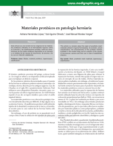 Materiales protésicos en patología herniaria