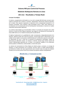Sistema NIR para Control de Procesos Medición Multipunto Remota