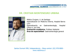 dr. cristian montenegro urbina - Hospital Clínico Universidad de Chile