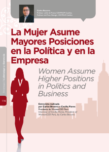 La Mujer Asume Mayores Posiciones en la Política y en la Empresa