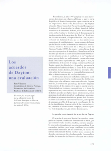 Los acuerdos de Dayton: una evaluación