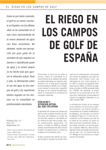 El riego en los campos de golf de España
