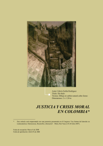 justicia y crisis moral en colombia