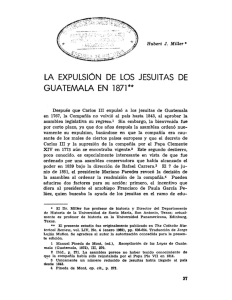 la expulsión de los jesuitas de guatemala en 1871