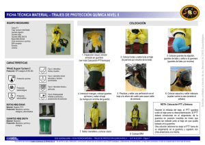 ficha técnica material – trajes de protección química nivel ii