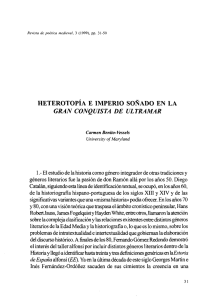 Heterotopía e Imperio Soñado en la Gran Conquista de Ultramar