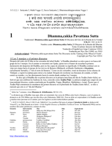 SD 1.1 Dhamma,cakka Sutta (S 56.11): El Primer