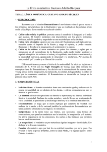 La lírica romántica: Gustavo Adolfo Bécquer