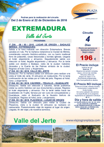 EXTREMADURA Valle del Jerte 196 € Valle del Jerte