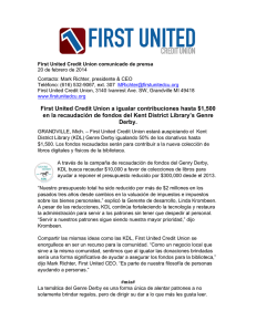 First United - Press Release - KDL Genre Derby