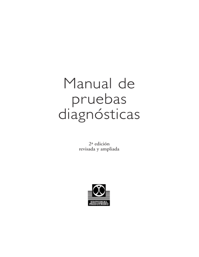 Manual de pruebas diagnósticas traumatología y ortopedia A