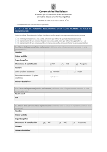 Formulario de reclamación PDF