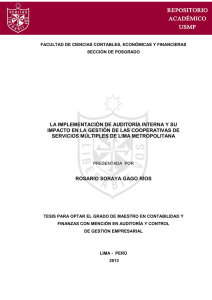 la implementación de auditoría interna y su impacto en la gestión de