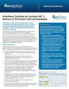 Simplifique Controles de Cambios SAP® y Reduzca el TCO (Costo