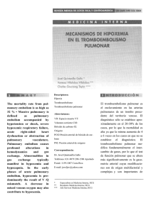 Mecanismos de hipoxemia en el tromboembolismo