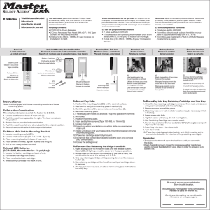 Master Lock - 5404DHC Wall Mount Model Instruction Sheet