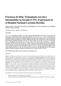 Fracturas de tibia: Tratamiento con clavo intramedular no fresado