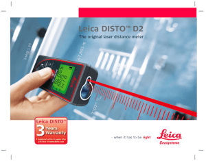 Leica DISTO™ D2 - Leica Geosystems
