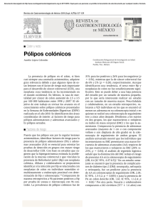 Pólipos colónicos - Revista de Gastroenterología de México