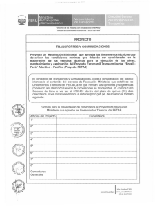 Dirección de tonces a. nes en - Ministerio de Transportes y