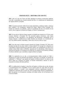 cronología . historia de españa - Ministerio de Educación, Cultura y