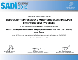 endocarditis infecciosa y meningitis bacteriana por