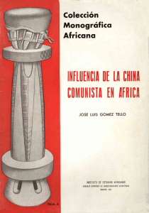 INFLUENCIA DE LA CHINA COMUNISTA EN AFRICA