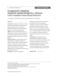 Invaginación intestinal. Aspectos epidemiológicos y clínicos.
