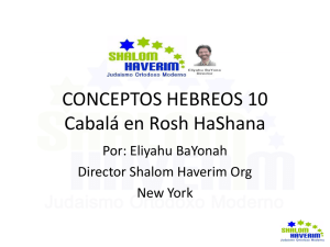 CONCEPTOS HEBREOS 10 Cabalá en Rosh HaShana