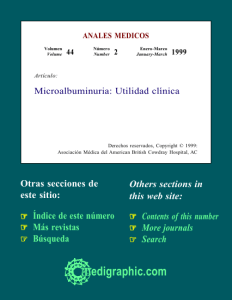 Microalbuminuria: Utilidad clínica