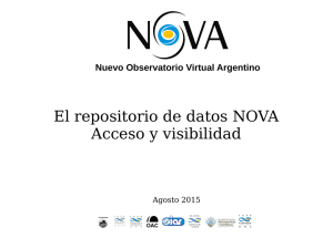 El repositorio de datos NOVA Acceso y visibilidad - NOVA