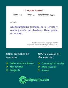 Adenocarcinoma primario de la tercera y cuarta porción del