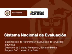 Sistema Nacional de Evaluación, junio 2014