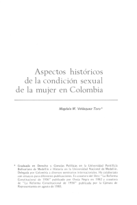 Aspectos históricos de la condición sexual de la mujer en Colombia