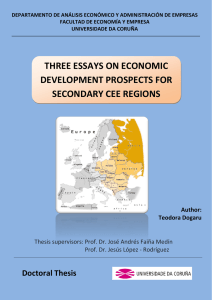Three essays on economic development prospects for