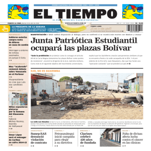 Junta Patriótica Estudiantil ocupará las plazas Bolívar