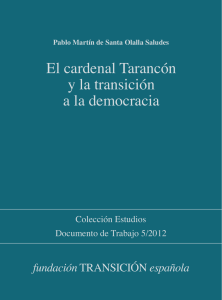 El cardenal Tarancón y la transición a la democracia