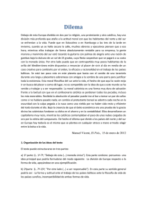 Dilema - Lengua castellana y Literatura 2º Bachillerato