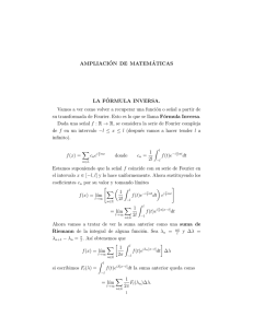 La Fórmula de Inversión - Facultad de Ciencias Matemáticas
