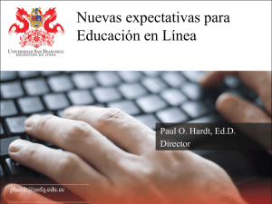 Nuevas expectativas para Educación en Línea