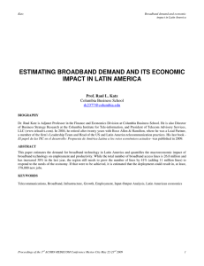 estimating broadband demand and its economic impact in latin
