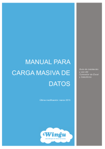 Manual para carga masiva de datos
