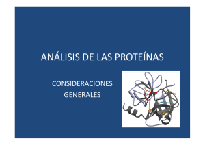 análisis de las proteínas - TÉCNICAS DE ANÁLISIS INSTRUMENTAL I