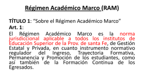 Régimen Académico Marco (RAM)