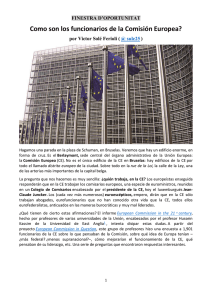 Como son los funcionarios de la Comisión Europea?