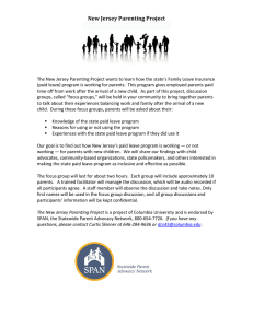 New Jersey Parenting Project - Statewide Parent Advocacy Network