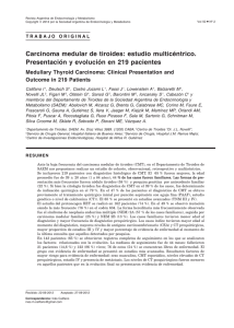 Carcinoma medular de tiroides: estudio multicéntrico. Presentación
