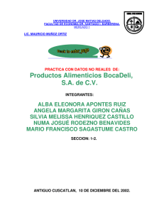 Productos Alimenticios BocaDeli, S.A. de C.V.