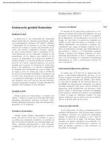 Protocolos SEGO Gonococia genital femenina
