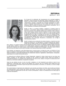 EDITORIAL - Revista Chilena de Terapia Ocupacional